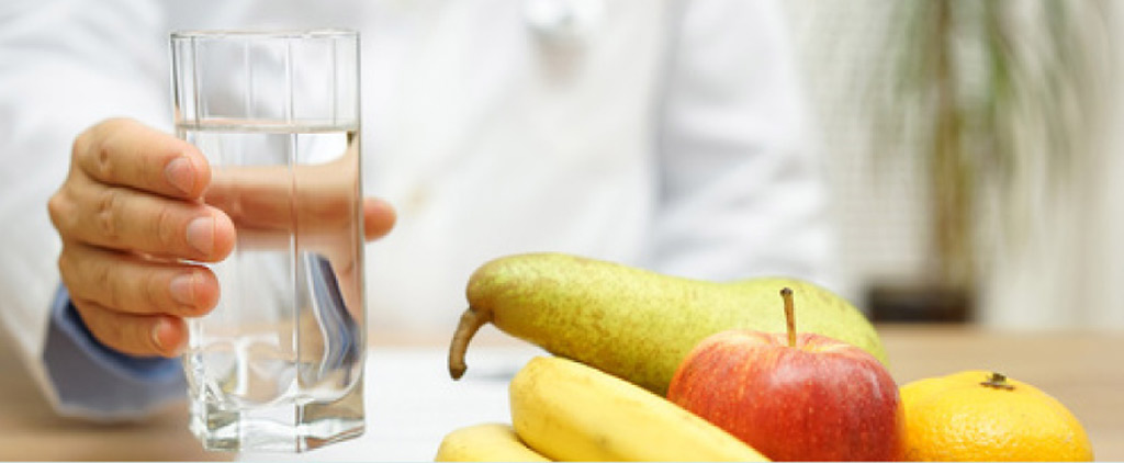 Gesunde Ernährung, Obst und Wasser liefern Lebensqualität, Ernährungsberatung